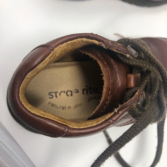 Stride Rite Baby Shoes Leather Derby Brown Cyclone Size 4XW - Picture 7 of 11